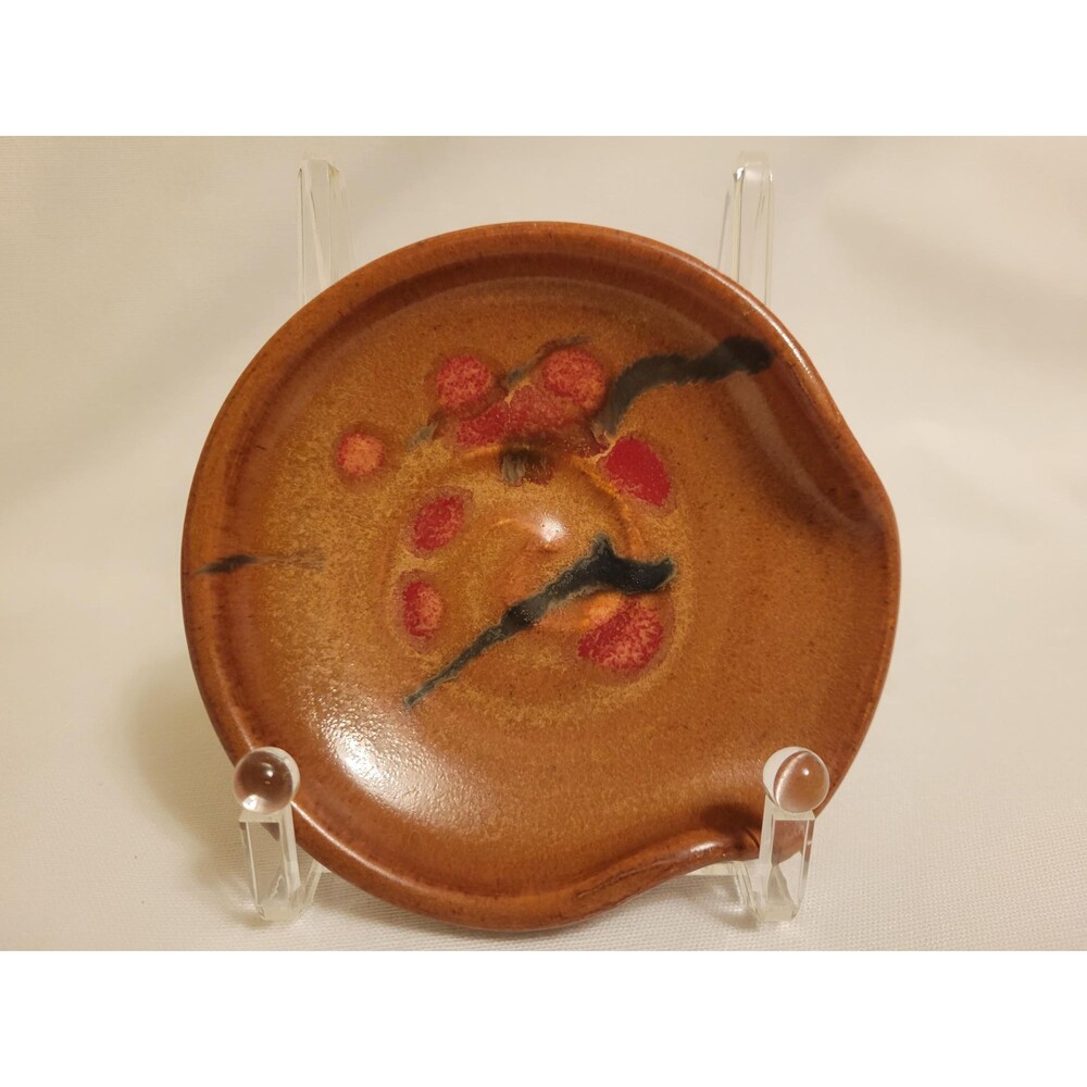 Peter Kaiser Signed Studio Pottery Spoon Rest / Trinket Dish